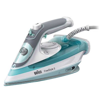 Imagem de Ferro a Vapor Braun SI5017GR TexStyle 5 2700W Branco/ Turquesa