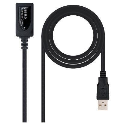 Imagem de Cabo USB2.0 Extensão Nanocable Preto - 5Mtr
