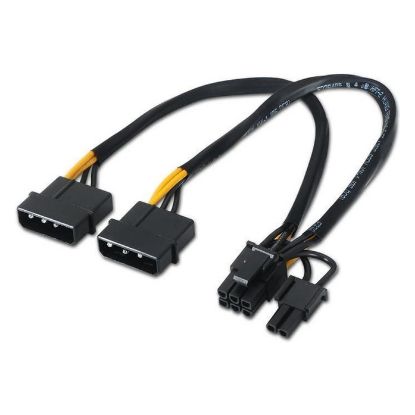 Imagem de Cabo de Alimentação OEM 2x Molex (4pin) p/ 1x PCI-E (6+2pin)