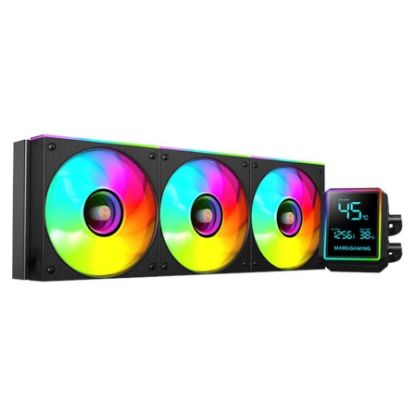 Imagem de Cooler CPU Mars Gaming ML-LCDPRO360 LCD ARGB Liquid Preto