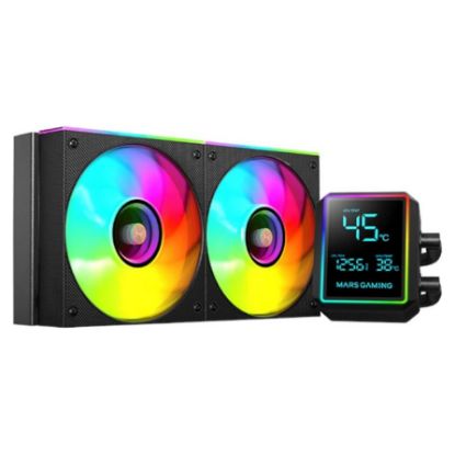 Imagem de Cooler CPU Mars Gaming ML-LCDPRO240 LCD ARGB Liquid Preto