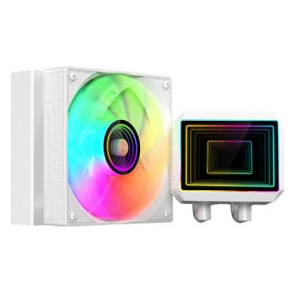 Imagem de Cooler CPU Mars Gaming MLTWO120W ARGB Infinity Mirror Liquid Branco