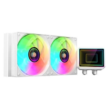 Imagem de Cooler CPU Mars Gaming MLTWO240W ARGB Infinity Mirror Liquid Branco