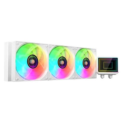 Imagem de Cooler CPU Mars Gaming MLTWO360W ARGB Infinity Mirror Liquid Branco