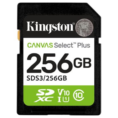 Imagem de Secure Digital Kingston 256Gb Class10 (U1) FullHD 150MB/s Canvas Select Plus