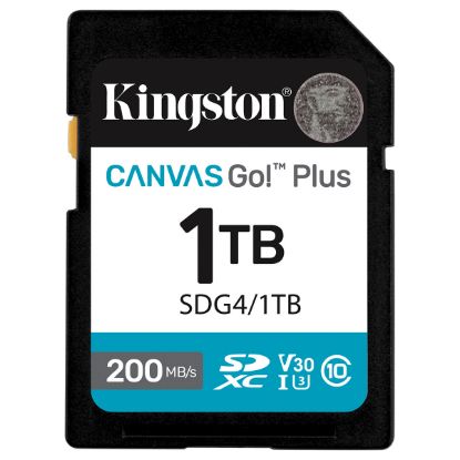 Imagem de Secure Digital Kingston 1TB Class10 (U3) 4K 200MB/s Canvas Go! Plus