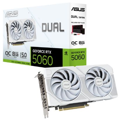 Imagem de Placa Gráfica Asus GeForce RTX 5060 DUAL OC WHITE 8GB DLSS4