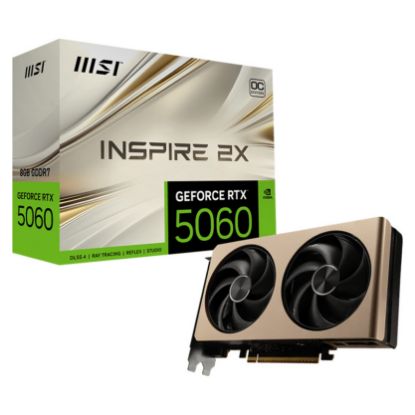 Imagem de Placa Gráfica MSI GeForce RTX 5060 INSPIRE 2X OC 8G DLSS4