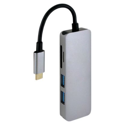 Imagem de Docking Station Metronic Type-C Multiport 5-em-1 Cinza