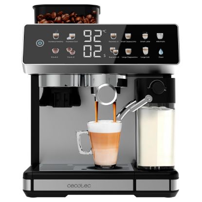 Imagem de Máquina de Café Cecotec Power Espresso 20 Barista Grind & Latte Prateada / Preta