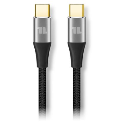 Imagem de Cabo USB3.1 Type-C 100W 10Gbps 4K 1Life Preto - 1.5Mtr