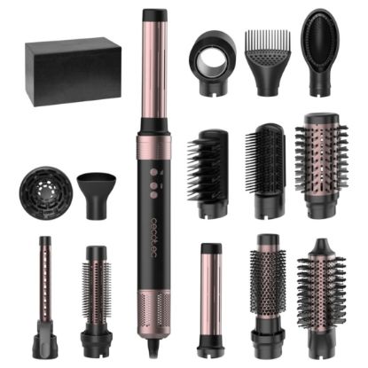 Imagem de Modelador de Cabelo Cecotec Bamba Cermic Care 14-em-1 AirGlam Preto