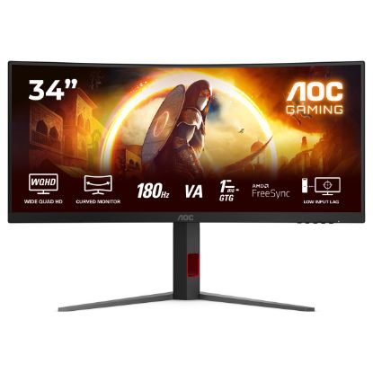 Imagem de Monitor AOC Gaming 34" CU34G4 VA WQHD 21:9 Curvo 180Hz FreeSync HDR 10 (0.5ms)