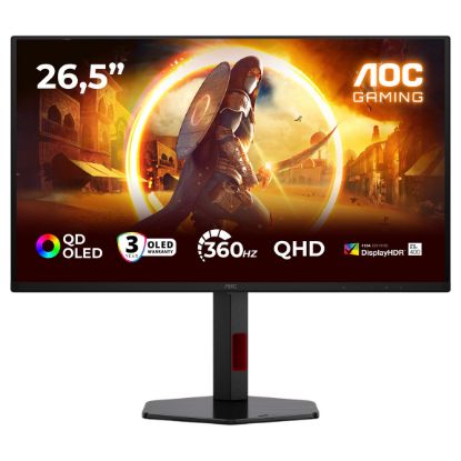 Imagem de Monitor AOC Gaming 26.5" Q27G4SDR QD-OLED 16:9 QHD 360Hz G-Sync HDR400 (0.03ms)