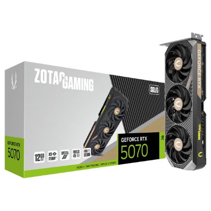 Imagem de Placa Gráfica ZOTAC GeForce RTX 5070 SOLID 12GB DLSS4