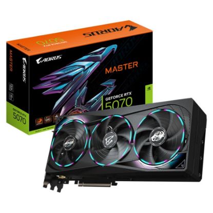 Imagem de Placa Gráfica Gigabyte GeForce RTX 5070 AORUS MASTER OC 12GB DLSS4