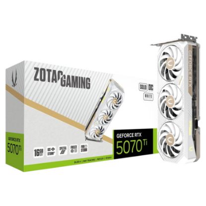 Imagem de Placa Gráfica ZOTAC GeForce RTX 5070 Ti SOLID CORE OC WHITE 16GB DLSS4