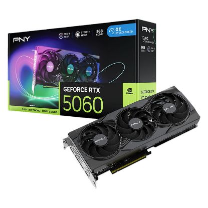 Imagem de Placa Gráfica PNY GeForce RTX 5060 Gaming Dual Fan OC 8GB DLSS4