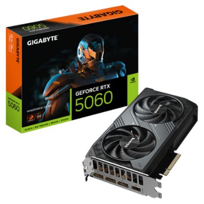Imagem de Placa Gráfica Gigabyte GeForce RTX 5060 WINDFORCE OC 8GB DLSS4