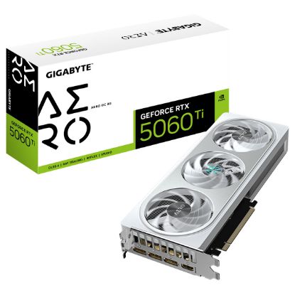 Imagem de Placa Gráfica Gigabyte GeForce RTX 5060 Ti AERO OC 8GB DLSS4