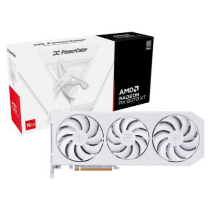 Imagem de Placa Gráfica Powercolor Radeon RX 9070 XT HellHound Spectal White OC 16GB