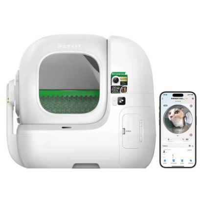 Imagem de Caixa de Areia Inteligente Petkit p/ Gatos Purobot Max Pro 2 Smart c/ Câmara