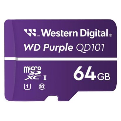 Imagem de MicroSD Western Digital Purple SC QD101 UHS-I 64GB Class10 (U1)