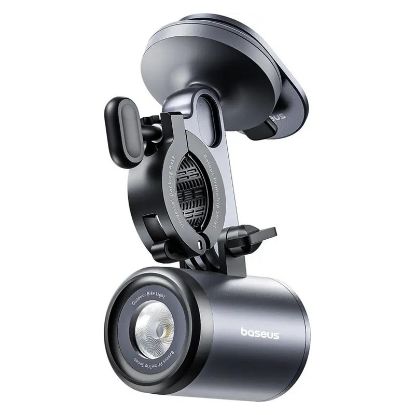 Imagem de Luz e Suporte p/ Bicicleta Baseus PrimeTrip Series Dual-Color 2-em-1 Preta