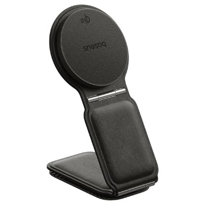 Imagem de Suporte Carro Baseus PrimeTrip C02 Mega Magnetic Wireless Charging 360º 15W Qi2 Cluster p/ Smartphone Preto
