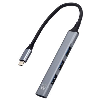 Imagem de Hub Type-C 1 Porta USB3.2 + 3 Portas USB2.0 Ewent