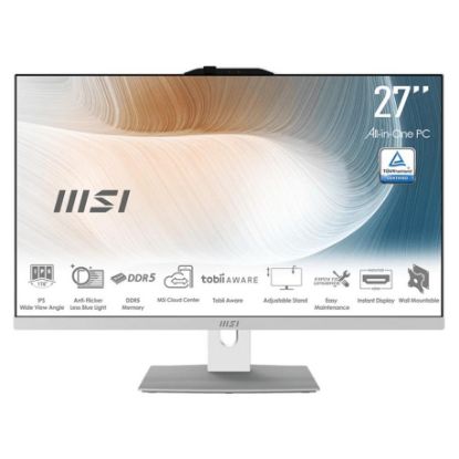 Imagem de Computador MSI AiO Modern AM272P-1053ES 27" Core 7 150U 16GB SSD 512GB Intel Iris Xe Graphics Branco c/ Webcam