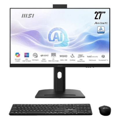 Imagem de Computador MSI AiO Modern AM273QP AI 1UM-051ES 27" Ultra 7 155H 32GB SSD 1TB Intel Iris Xe Graphics W11 Pro Preto c/ Webcam