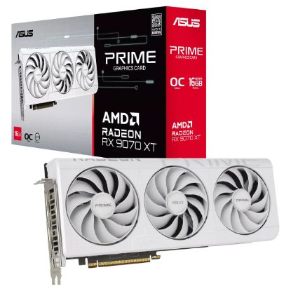 Imagem de Placa Gráfica Asus Radeon RX 9070 XT PRIME OC WHITE 16GB