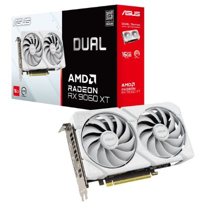 Imagem de Placa Gráfica Asus Radeon RX 9060 XT DUAL WHITE 16GB