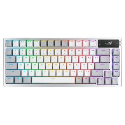 Imagem de Teclado Asus ROG Azoth 75% Wireless/Bluetooth/USB Mecânico RGB - Switch NX (US) Branco
