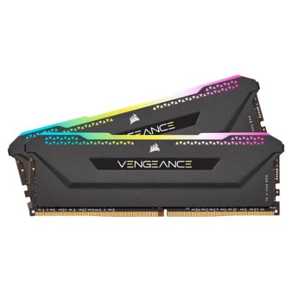 Imagem de Dimm DDR4 Pack 2x 8GB (16GB) Corsair CL16 3200Mhz Vengeance RGB PRO SL Preta