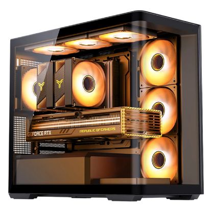 Imagem de Caixa Jonsbo D300 Preta (Micro-ATX) (Vidro Temperado)