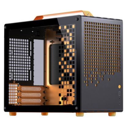 Imagem de Caixa Jonsbo Z20 Preta/Laranja (Micro-ATX) (Vidro Temperado)