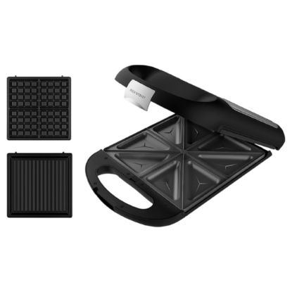 Imagem de Sanduicheira Cecotec Rock´nToast Family 3-em-1 1500W Preta