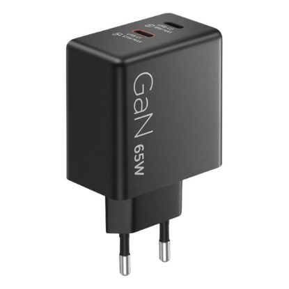 Imagem de Carregador de Tomada Lenovo Type-C Dual GaN 65W Preto