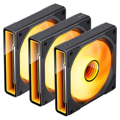 Imagem de Ventoinha 120mm Jonsbo ZK-120B ARGB PWM Preta (Pack3)