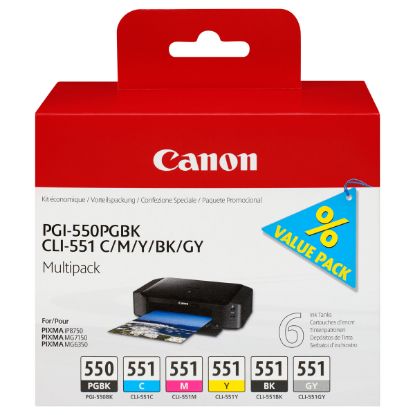 Imagem de Tinteiro Canon PGI-550 + CLI-551 Multipack
