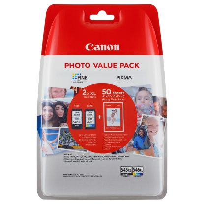 Imagem de Tinteiro Canon PG-545XL/CL-546XL Multipack Cores + Pack50 Papel Foto