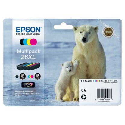 Imagem de Tinteiro Epson 26 XL Multipack 4 Cores - T2636