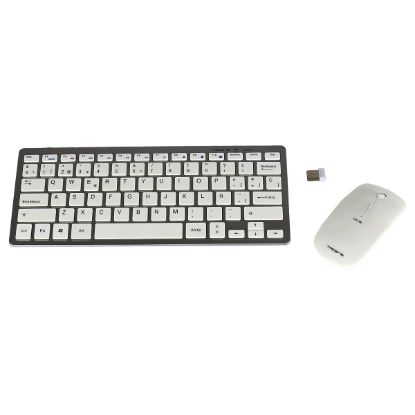 Imagem de Teclado e Rato Tacens Levis Combo Branco Wireless (PT)