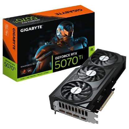 Imagem de Placa Gráfica Gigabyte GeForce RTX 5070 Ti WINDFORCE OC 16GB DLSS4
