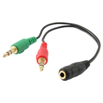 Imagem de Cabo Adaptador Audio 3.5mm p/ Dual 3.5mm Ewent F/M - 15cm