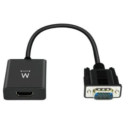 Imagem de Adaptador VGA p/ HDMI M/F + Audio Ewent