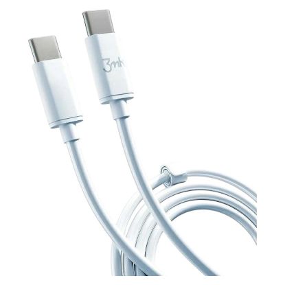 Imagem de Cabo USB3.2 Type-C 100W Hyper 3MK Branco - 2Mtr