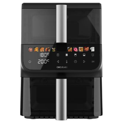 Imagem de Fritadeira Ar Quente Cecotec Cecofry DuoLevel 10000 DuoSize Window 10L - 2000W Preta